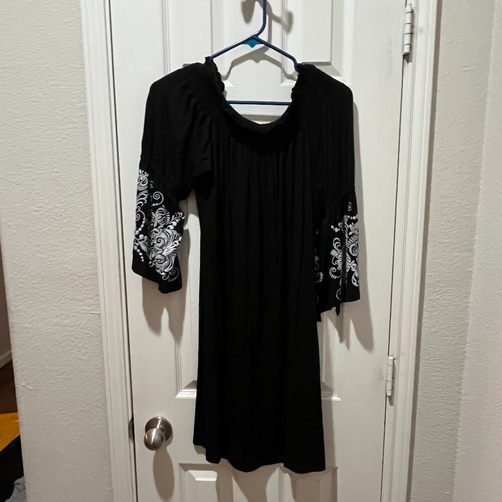 Off The Shoulder Dress with Embroidery